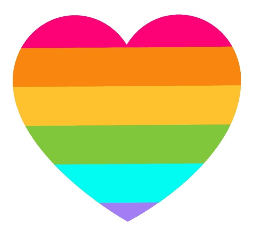 Rainbow heart image